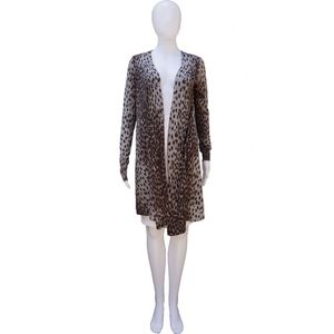 REBECCA TAYLOR ANIMAL PRINT CASHMERE BLEND